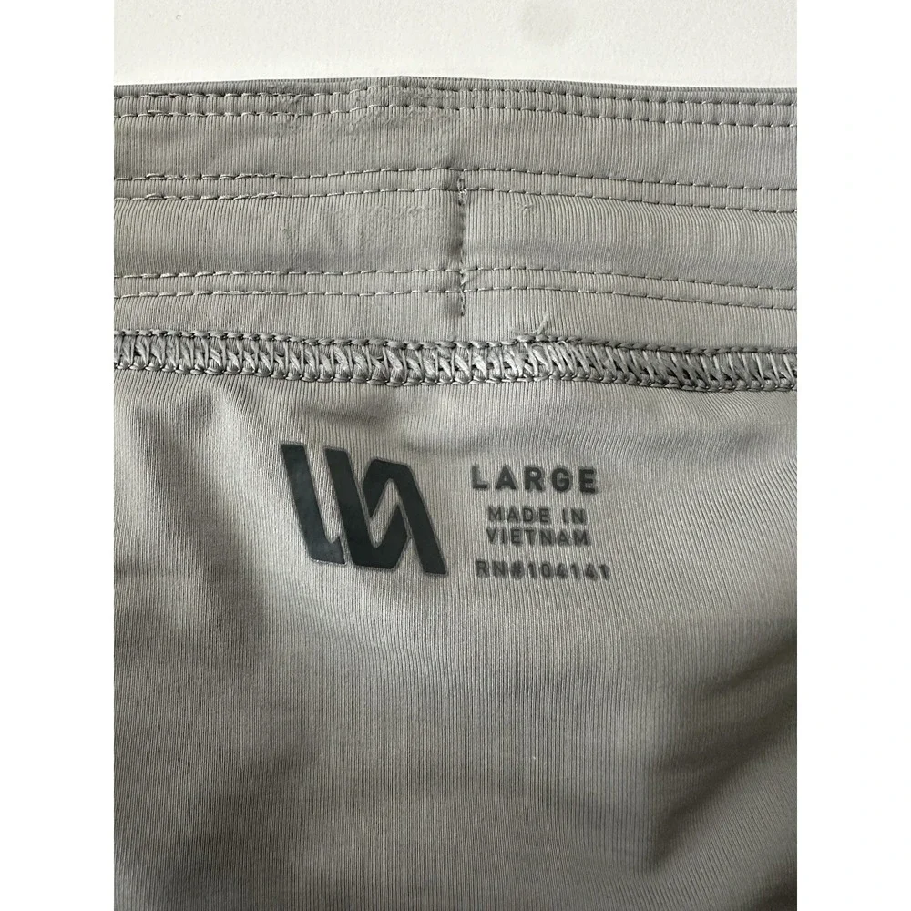 VRST Shorts Mens Large Gray Lined‎ Swim Shorts Trunks Bottoms Pocket Drawstring